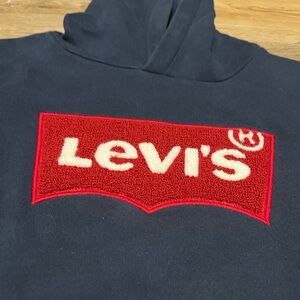Levi's Blue Pullover Hoodie with Long Sleeves